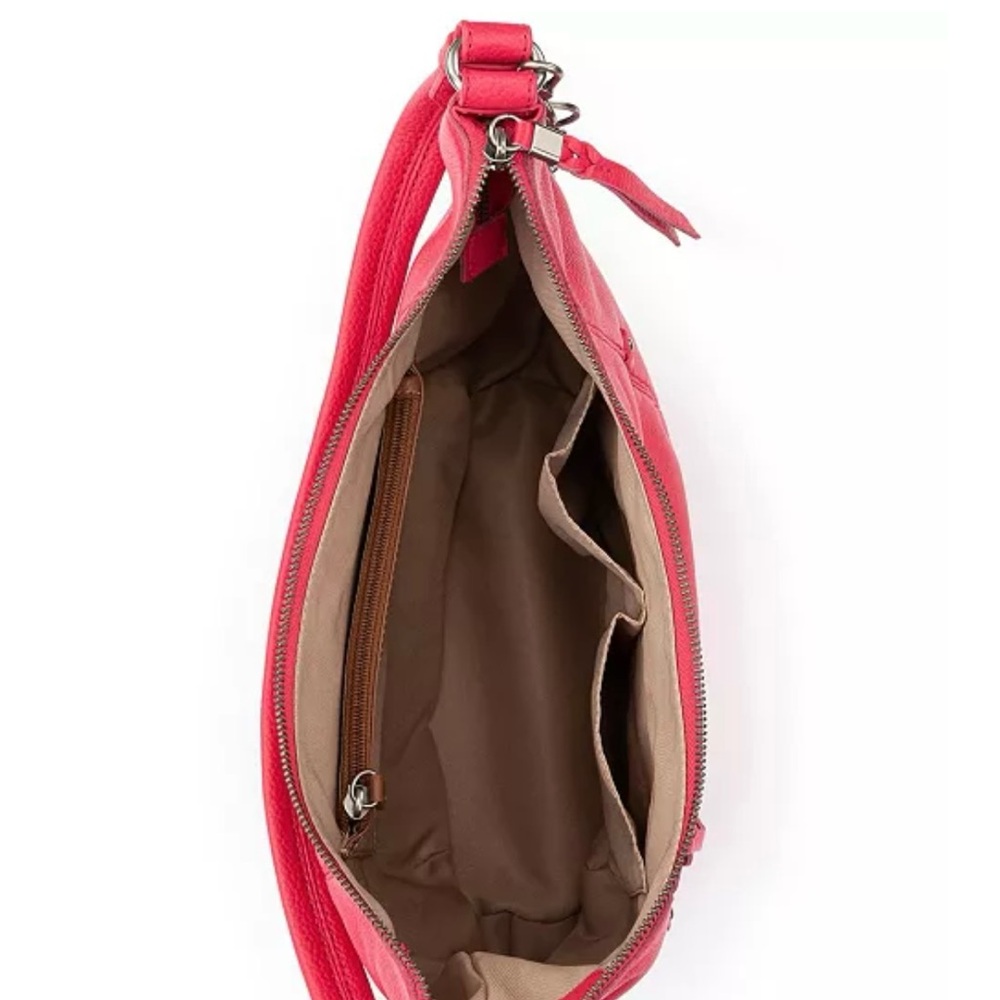 Elegant Red Leather Shoulder Bag